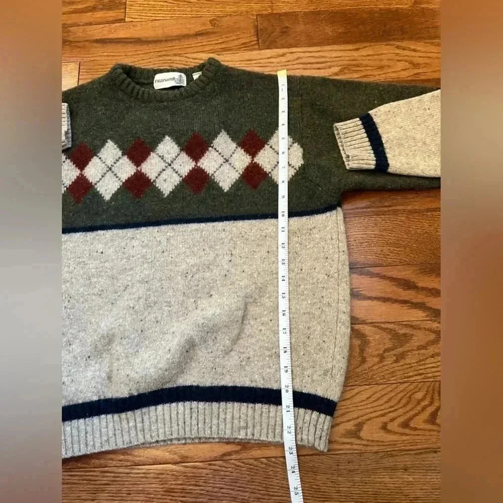Vintage Fieldmaster USA Pattern Knit Sweater 100 % Wool Men’s Sz M - Picture 7 of 7